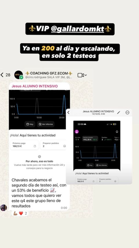 Resultado de alumno: 200 € al día en solo 2 testeos
